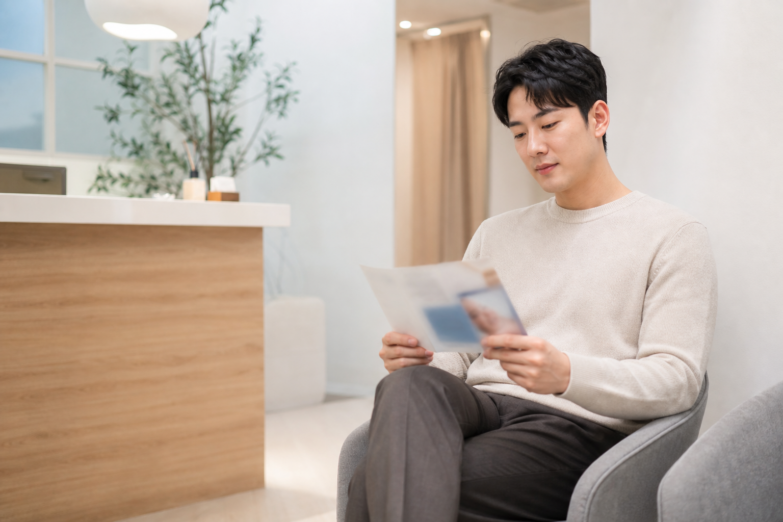 남자 브라질리언 왁싱 상담과 관리 환경